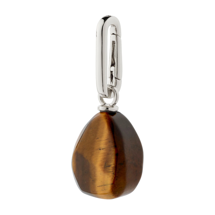 CHARM tiger eye pendant, silver-plated (8140124750032)