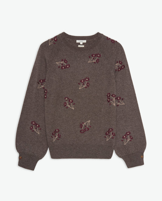 Flower Embroidery Jumper (8342357311696)