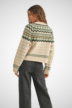 Load image into Gallery viewer, Multi Pattern Button Front Sweater Cardigan (8229683167440)
