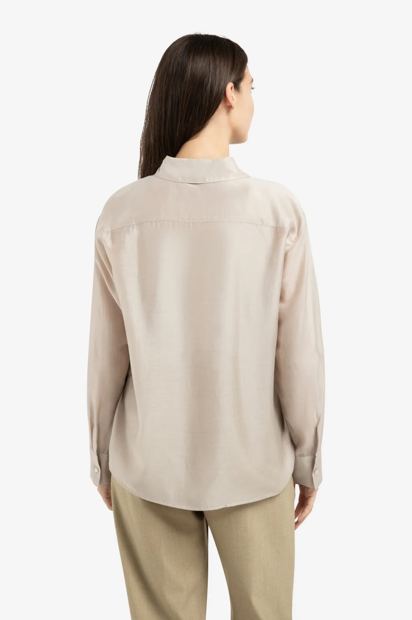 Sheer Blouse With Chest Pocket