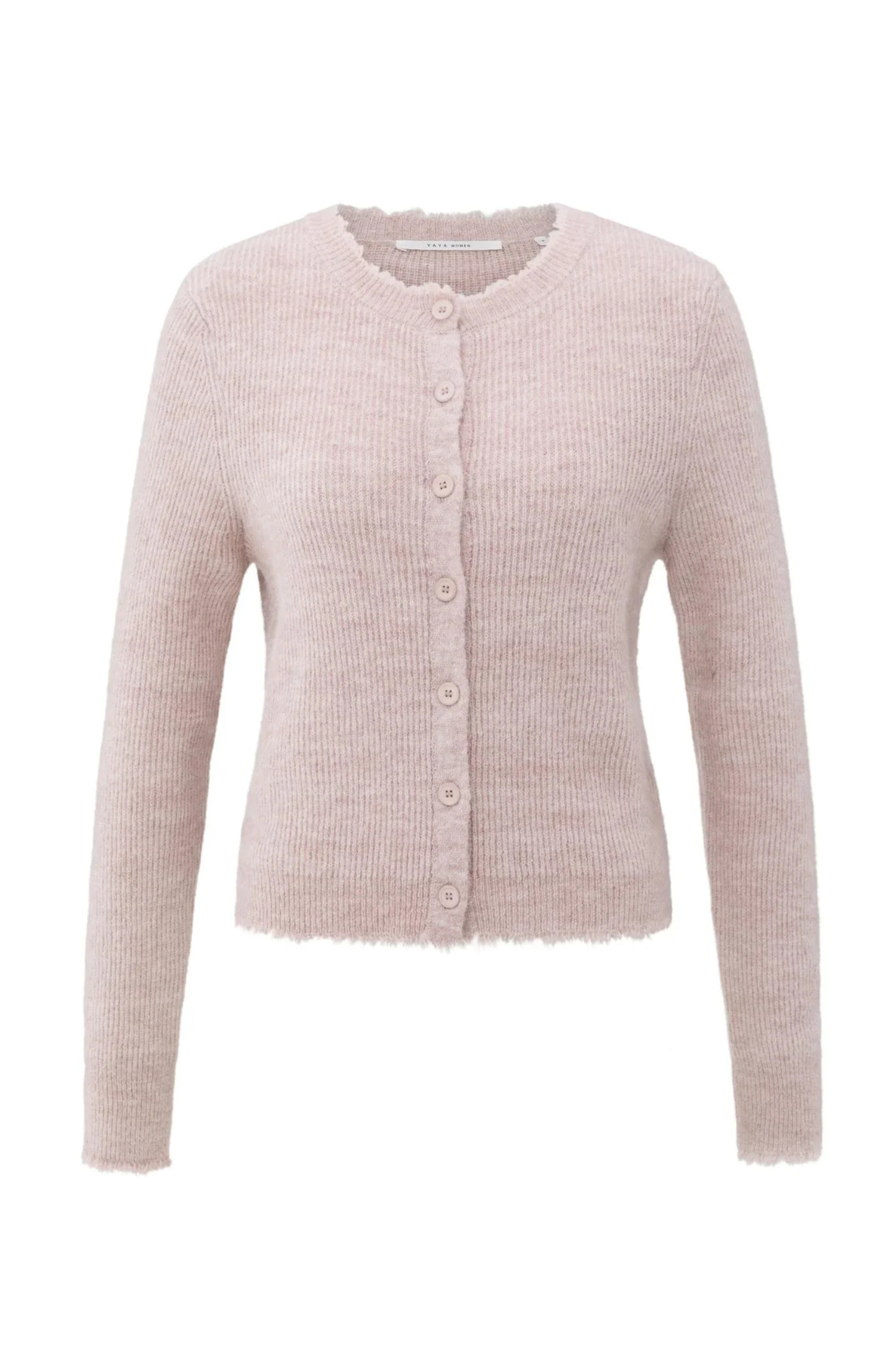 Gilet en fil chiné avec finitions raffinées