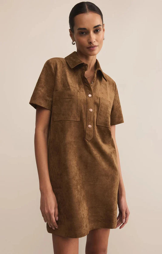 Authentic Suede Mini Dress (8349344235728)