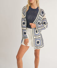 Load image into Gallery viewer, Donna Crochet Squares Sweater Cardi (8096169394384)
