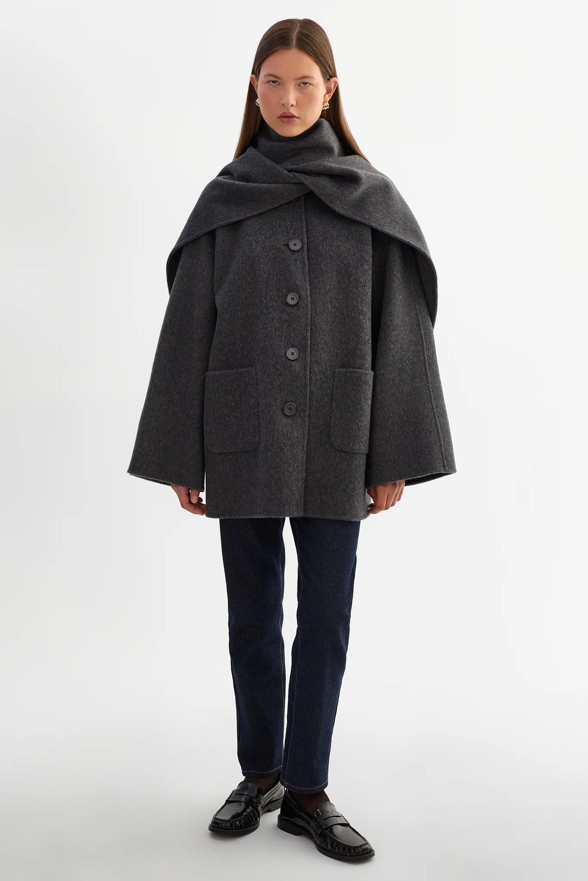 Anca Wool Scarf Jacket