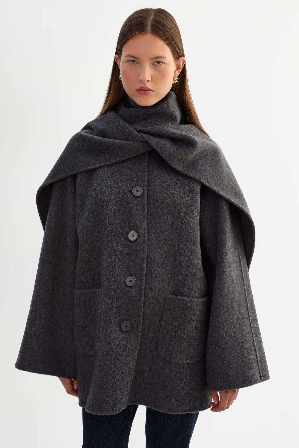 Anca Wool Scarf Jacket