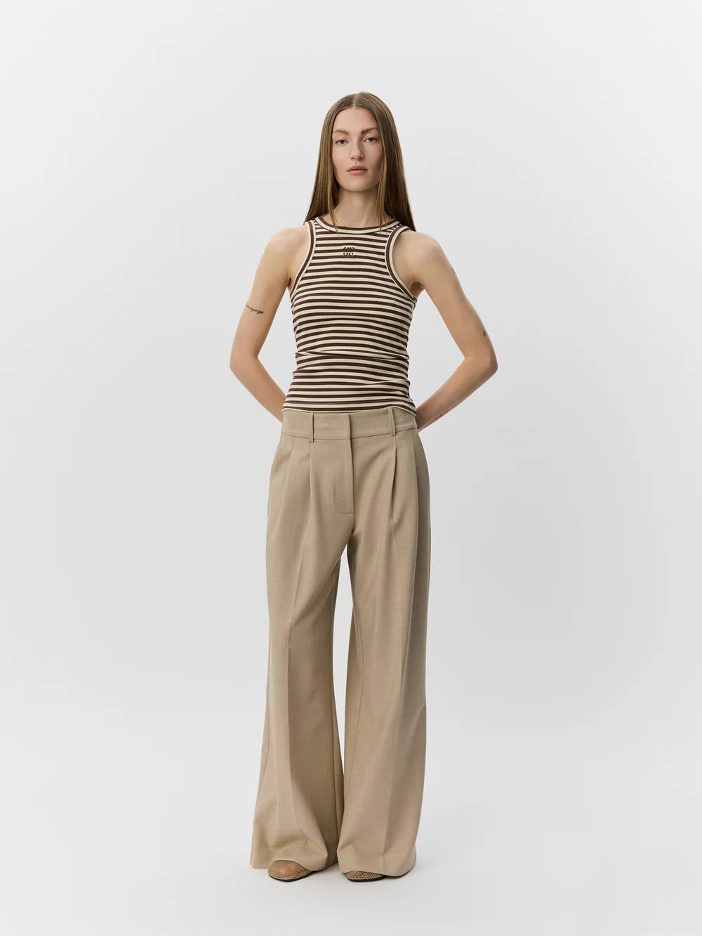Beca Striped Rib Tank Top