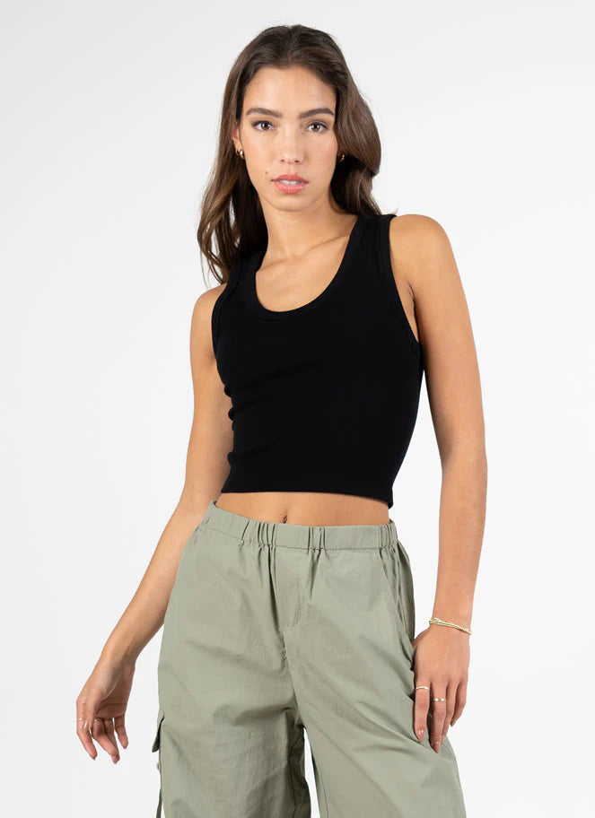 Bamboo Rib Deep Scoop Neck Tank (8078720401616)