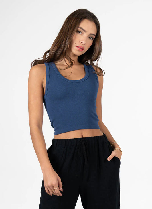 Bamboo Rib Deep Scoop Neck Tank (8078720401616)