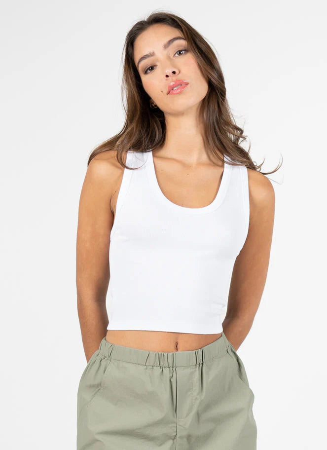 Bamboo Rib Deep Scoop Neck Tank (8078720401616)