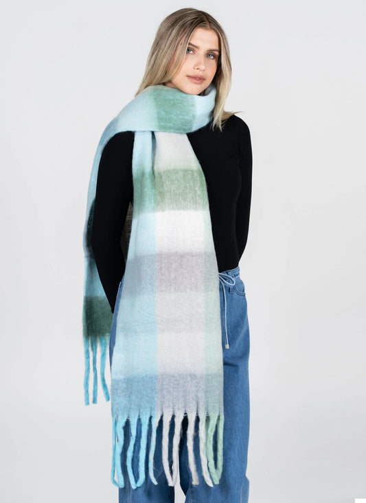 Plaid Pattern Blanket Scarf