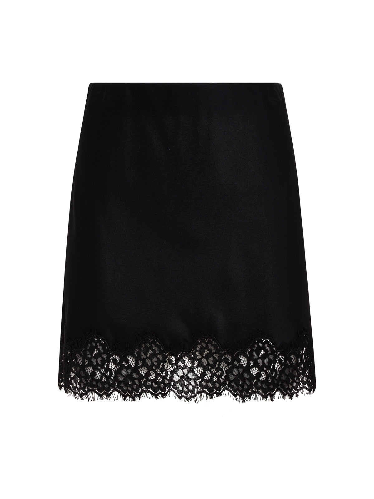 Everyday Satin Lace Mini Skirt
