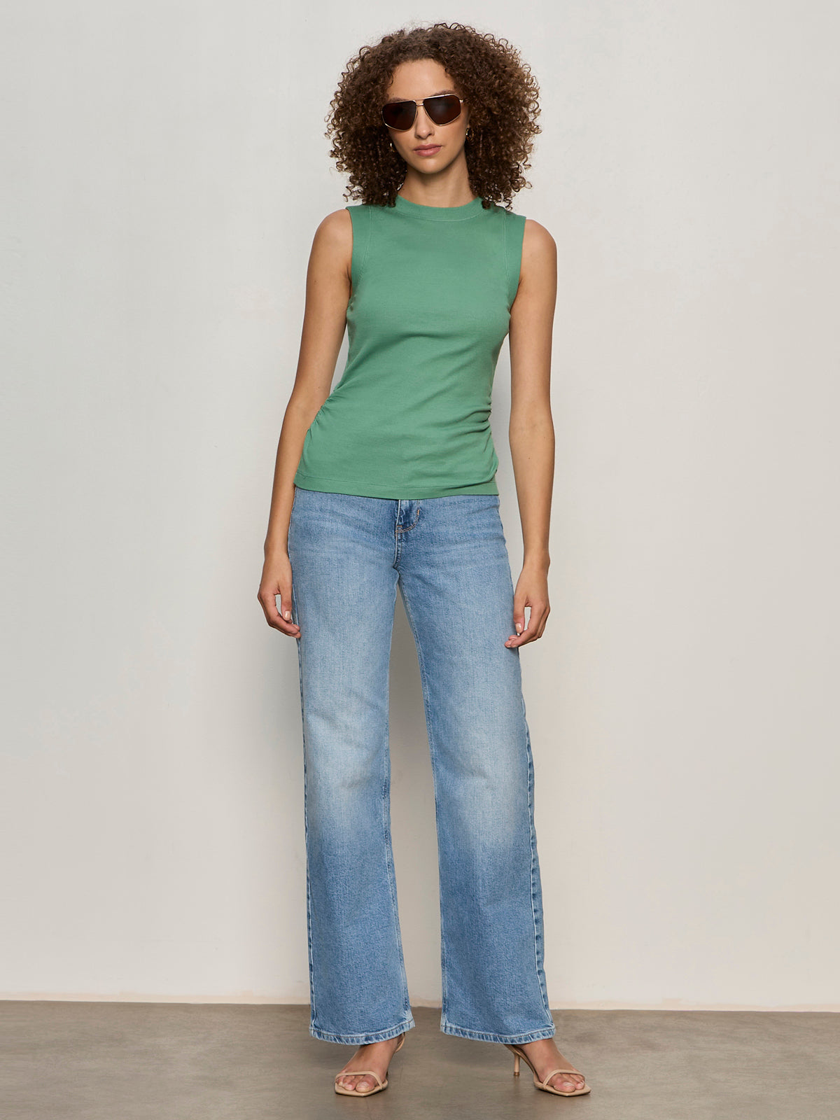 Ribbed Ruched Tank