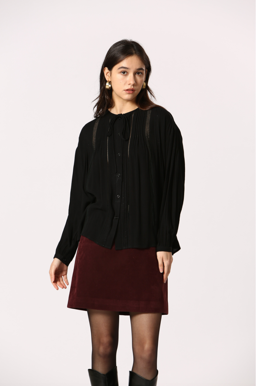 Vertical Pleat Blouse