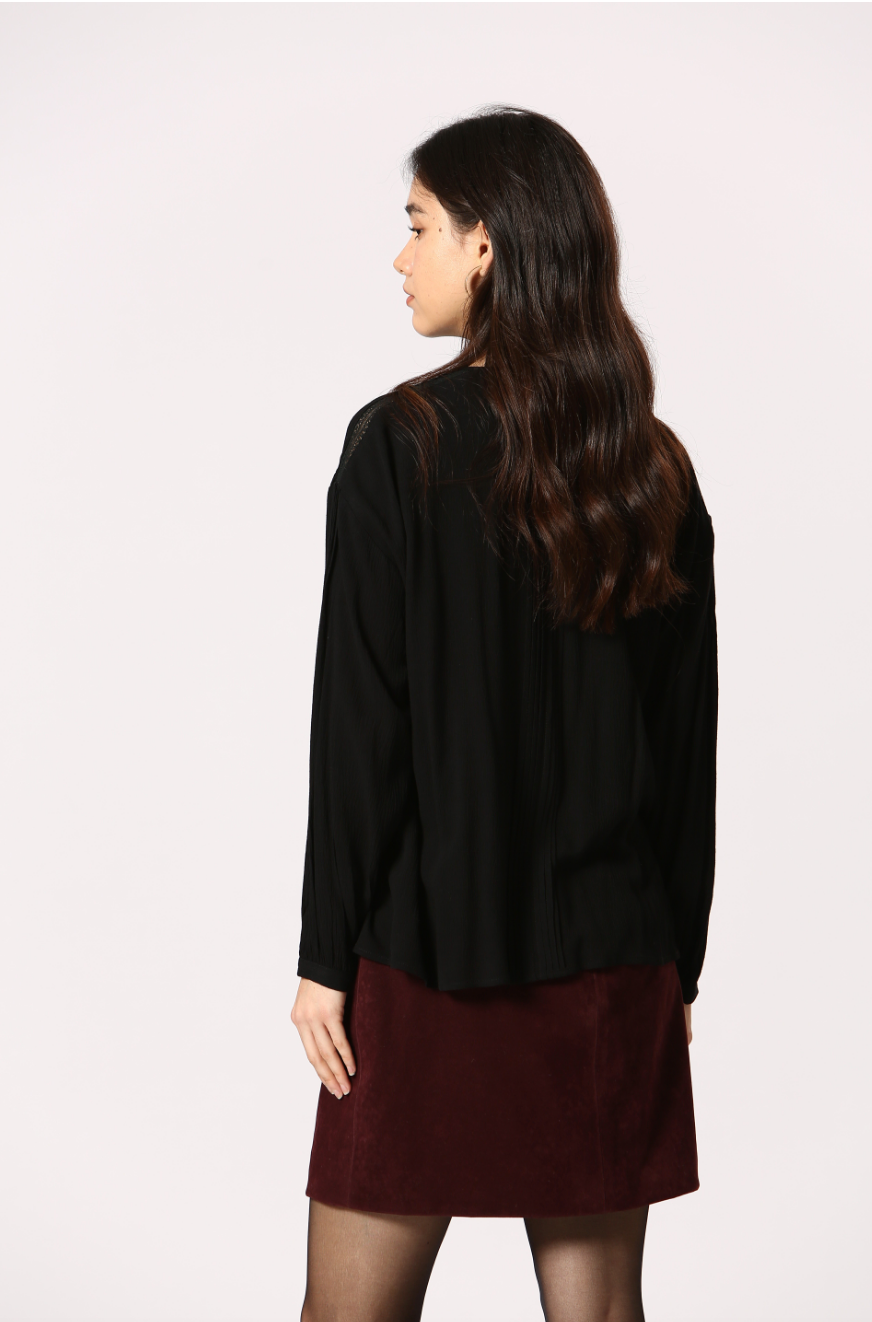 Vertical Pleat Blouse