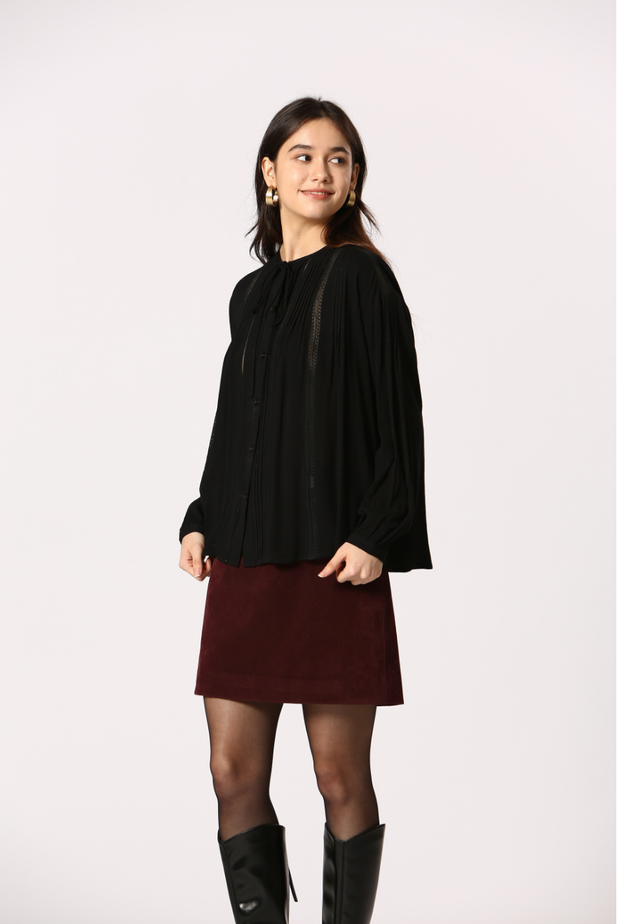 Vertical Pleat Blouse