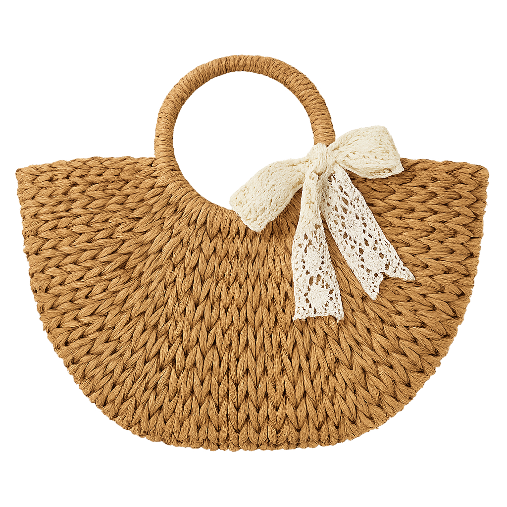Petit panier en osier avec noeud en dentelle (8298863100112)