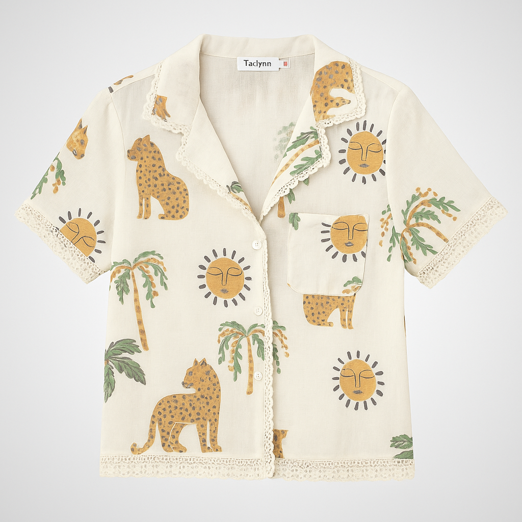 Jungle printed shirt (8261487591632)