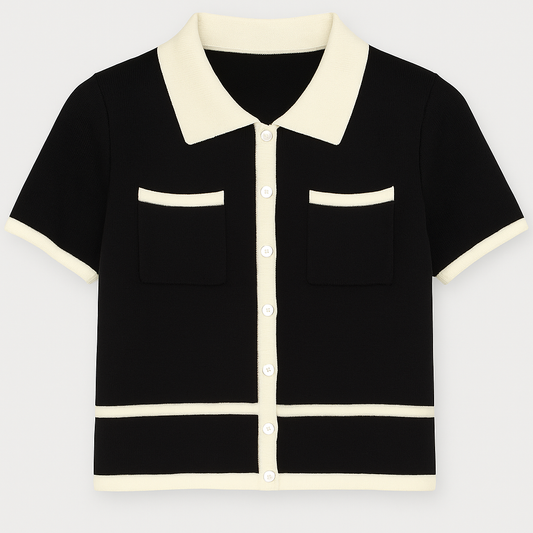 Contrast Stripe Knit Top (8264825766096)