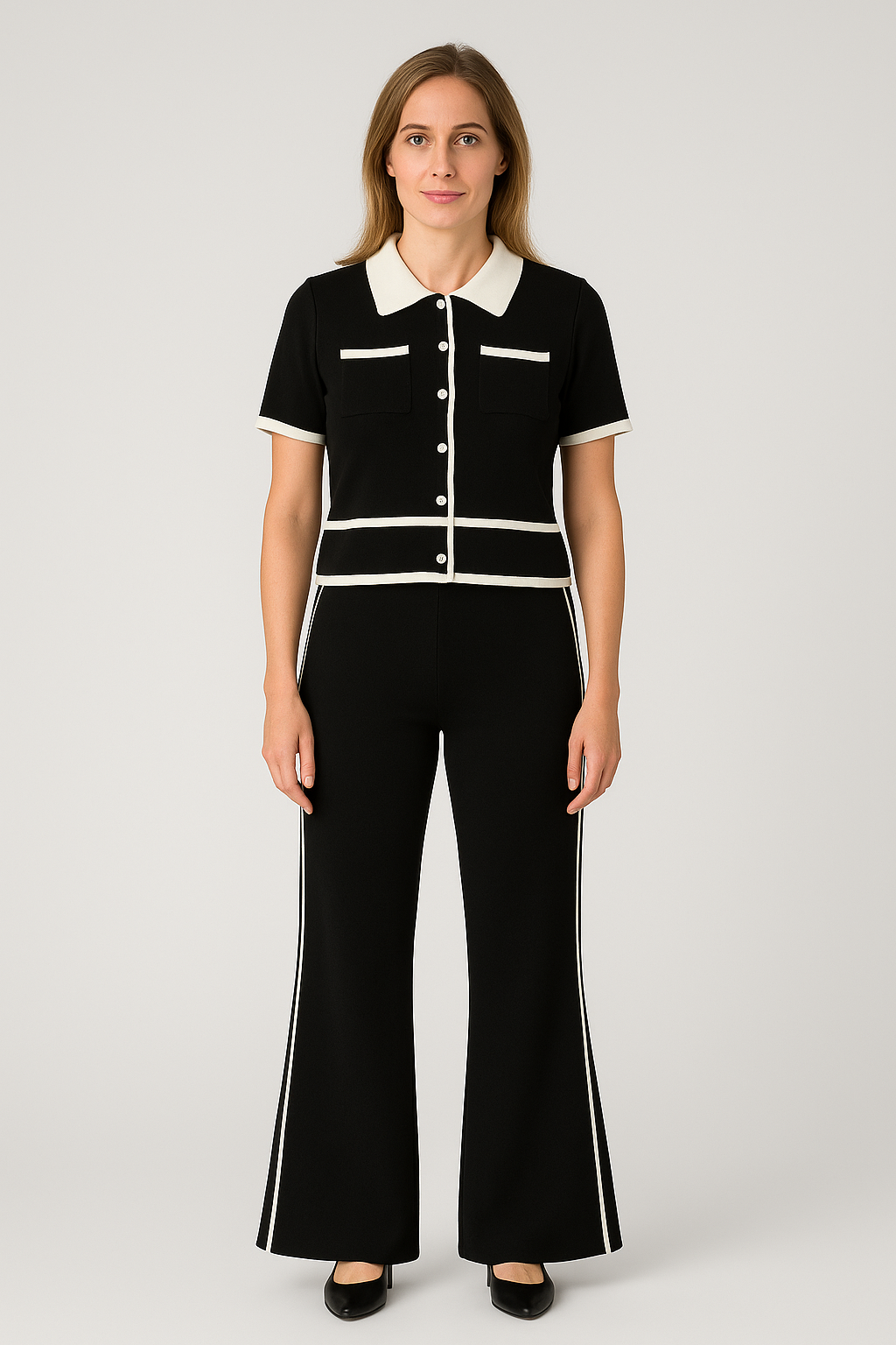 Contrast Stripe Knit Top (8264825766096)