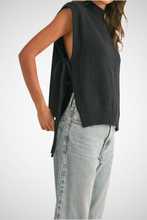 Load image into Gallery viewer, Mock Neck Tied On The Side Sweater Vest (8229682970832)
