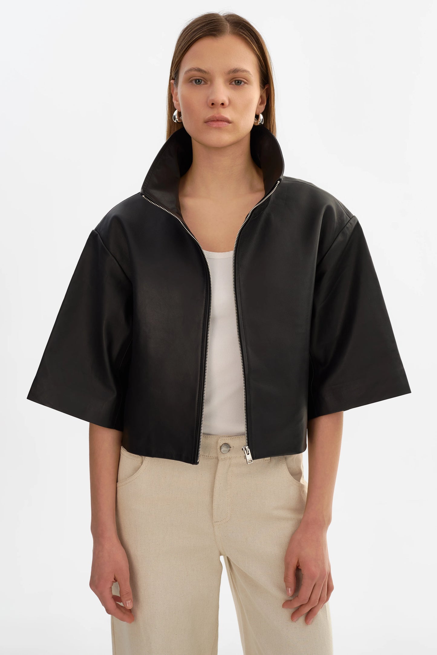 Veste en jean Carolina D à manches à volants