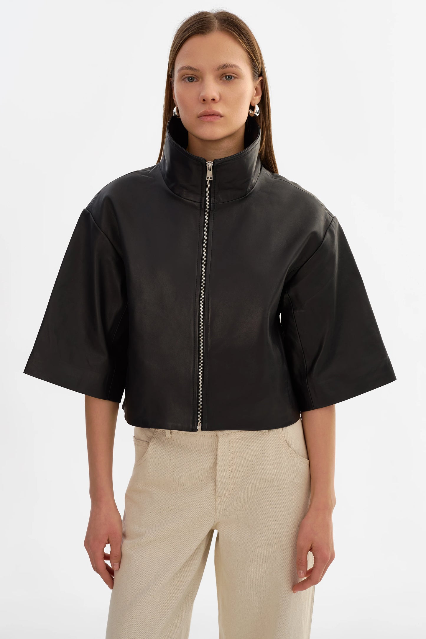 Veste en jean Carolina D à manches à volants