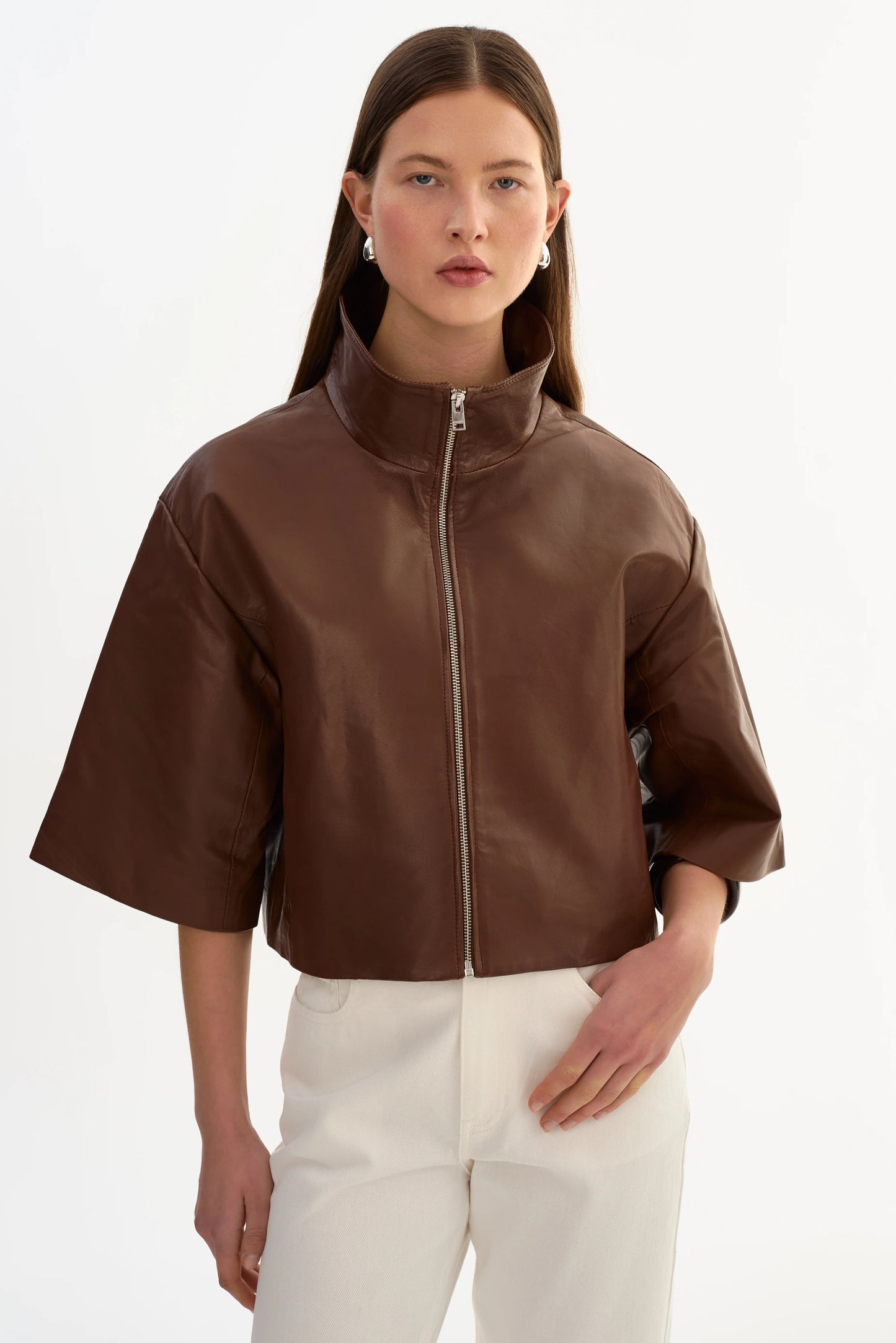 Veste en jean Carolina D à manches à volants