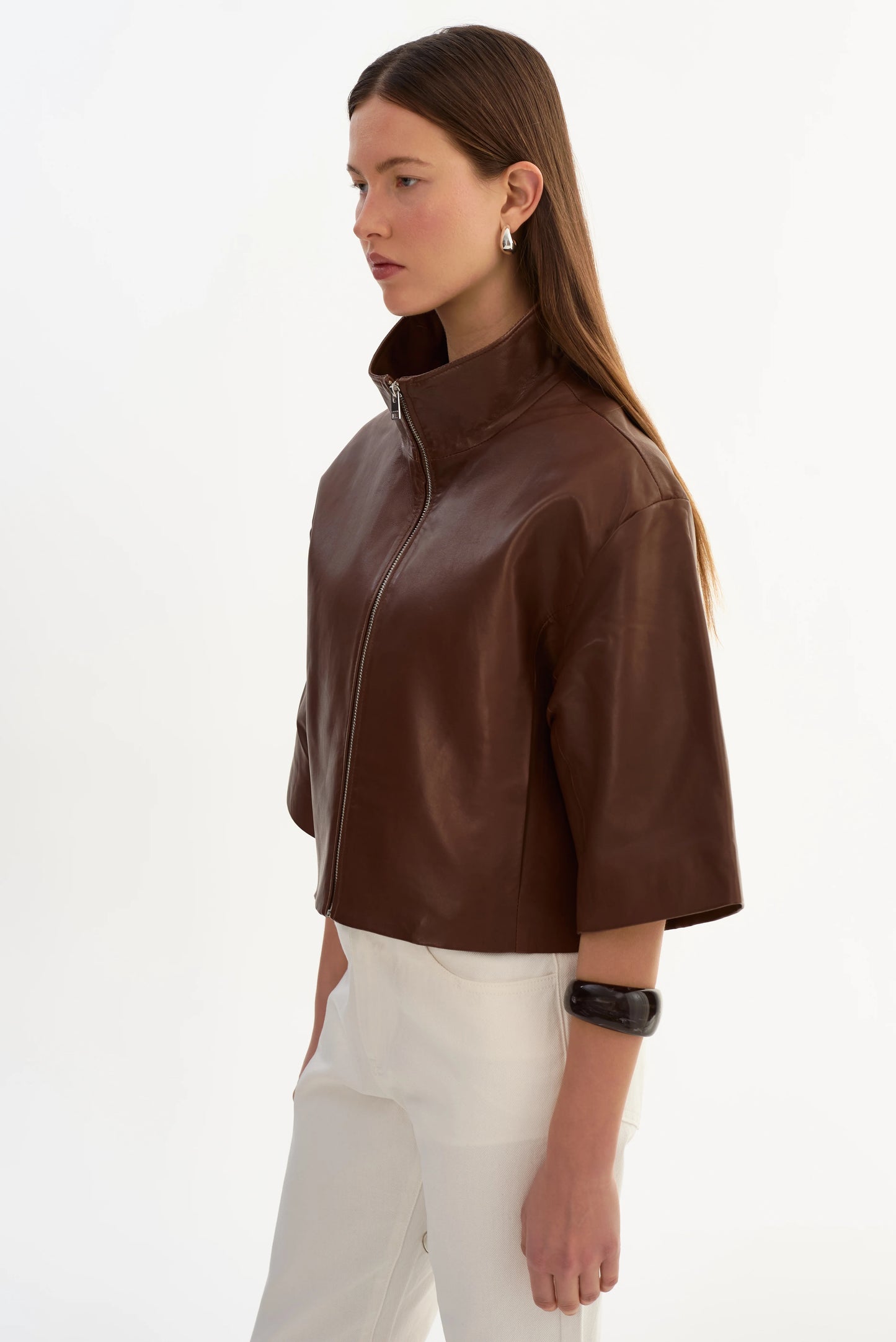 Veste en jean Carolina D à manches à volants