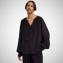 Load image into Gallery viewer, Lace Up Top With Balloon Sleeves (7980187746512)
