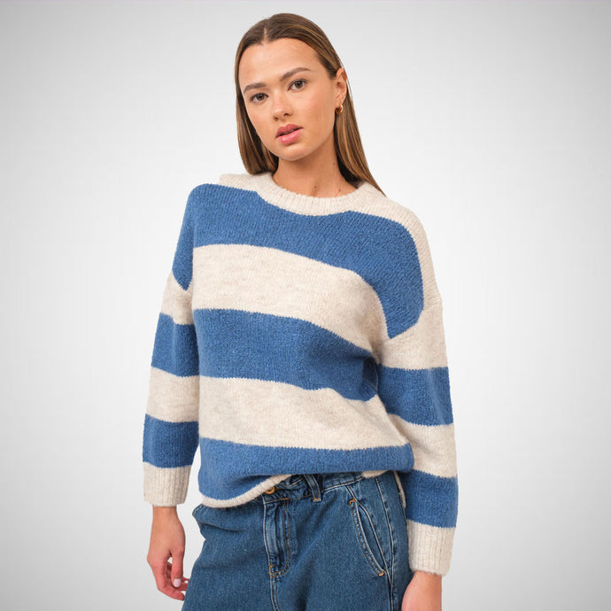 Broad Stripe Crewneck Sweater (8027619655888)