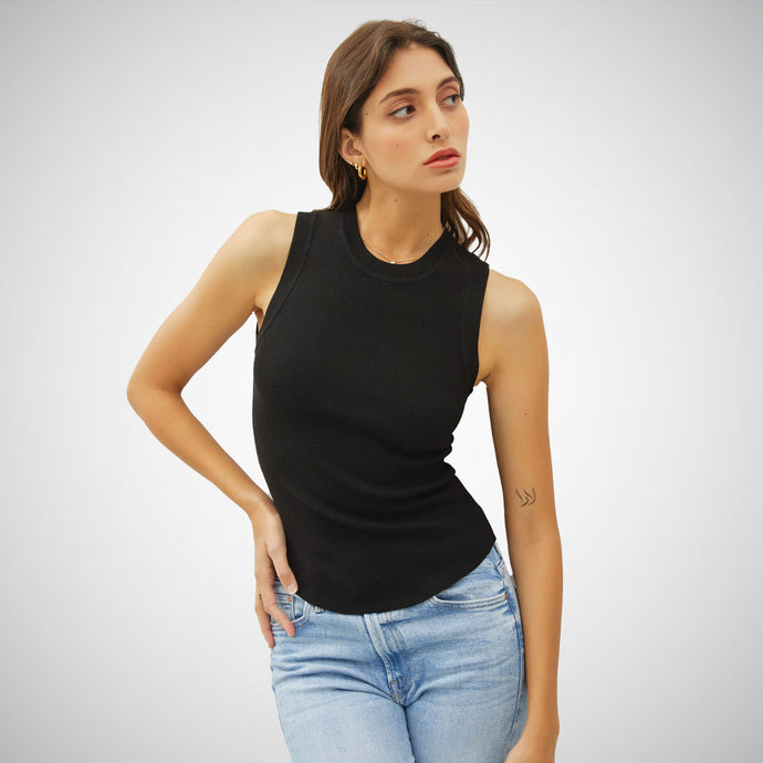 The Alice Sleevless Rib Knit Top (8121756909776)