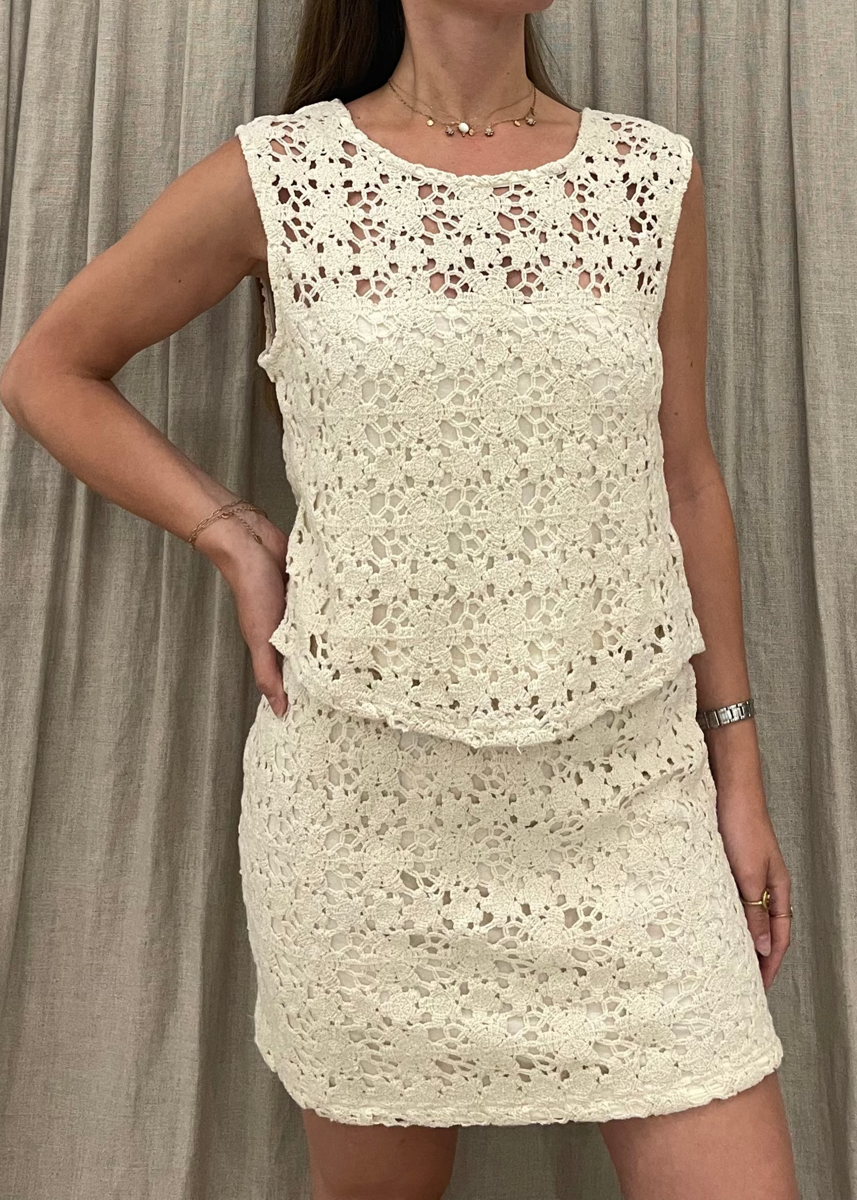 Tie-Back Crochet Tank Top (8264825471184)