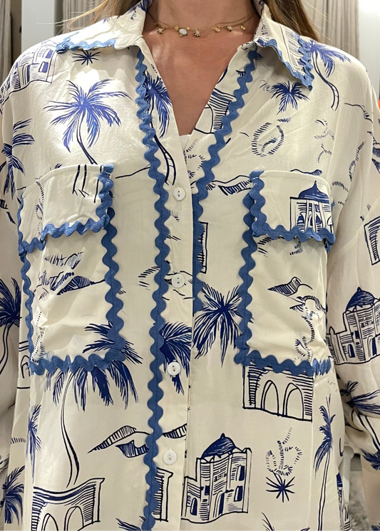 Egypt Button Down Blouse (8261486837968) (8261487624400)