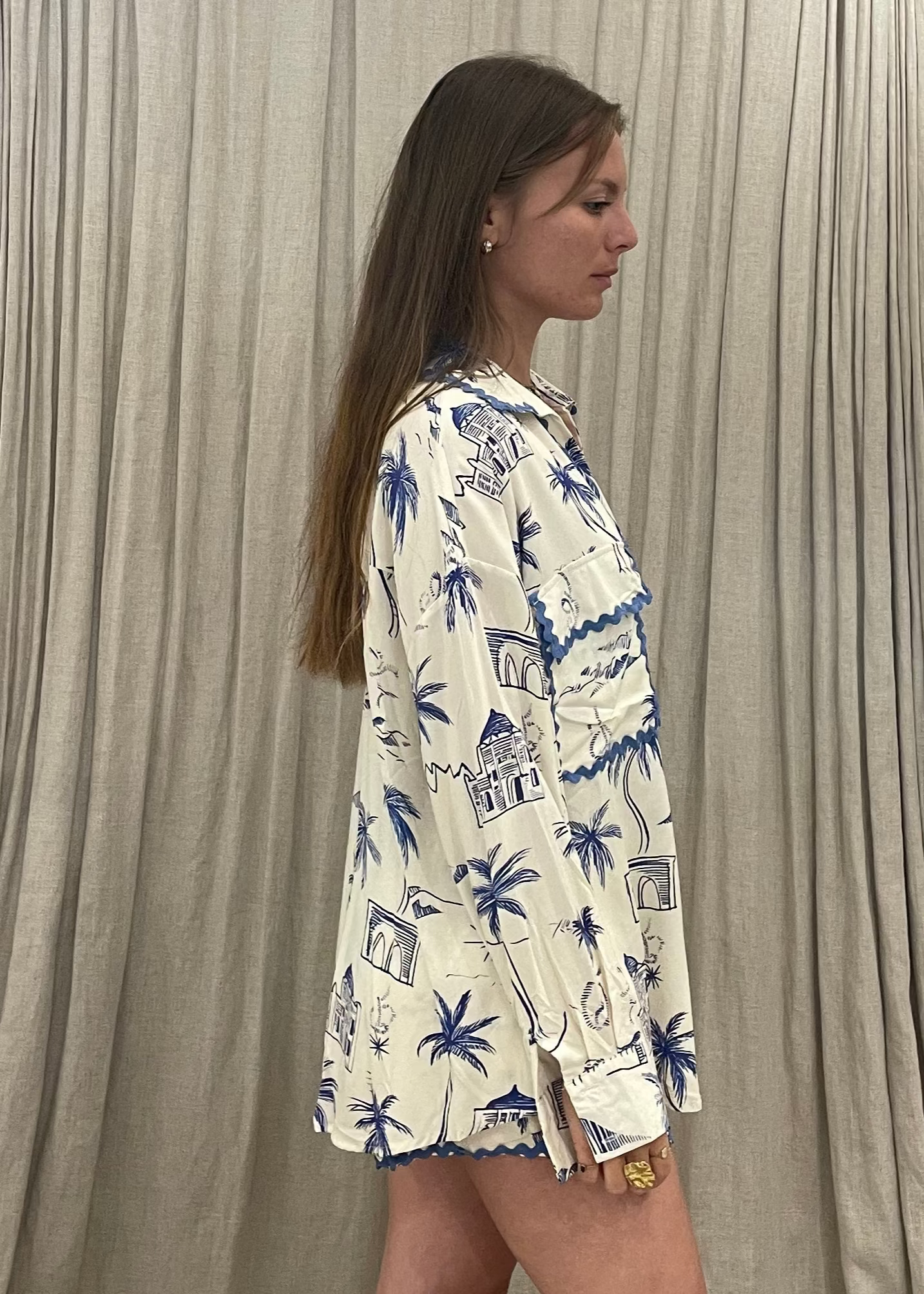 Egypt Button Down Blouse (8261486837968) (8261487624400)