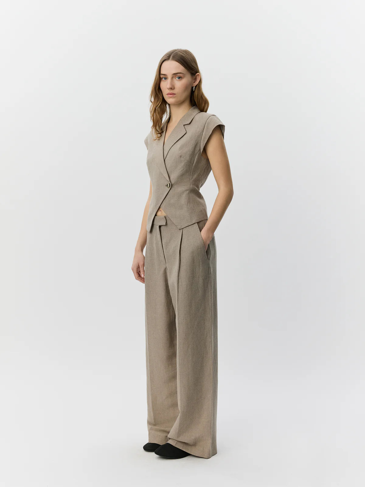Pantalon Izra en mélange de lin