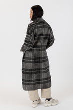 Load image into Gallery viewer, Double Breasted Plaid Long Coat (7928452350160)
