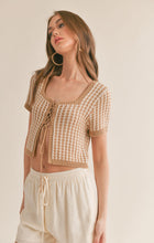 Load image into Gallery viewer, Amore Lace Up Front Crop Sweater (8037844353232)
