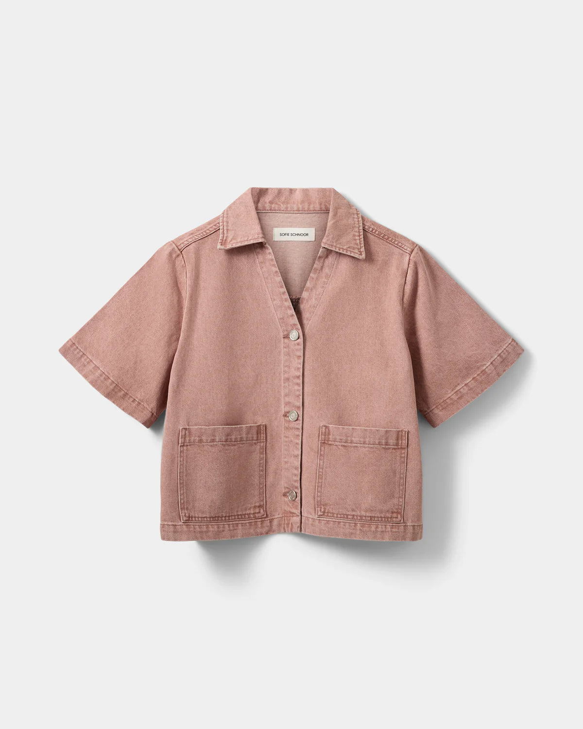 Chemise en jean Manja à manches courtes