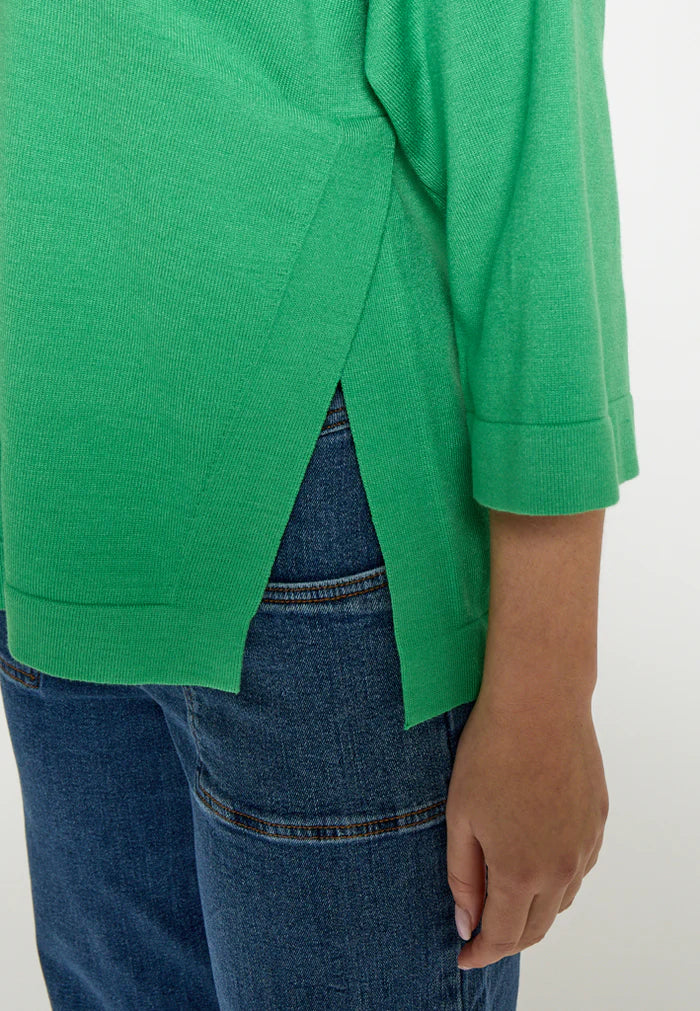 T-shirt en maille à col en V Lupi