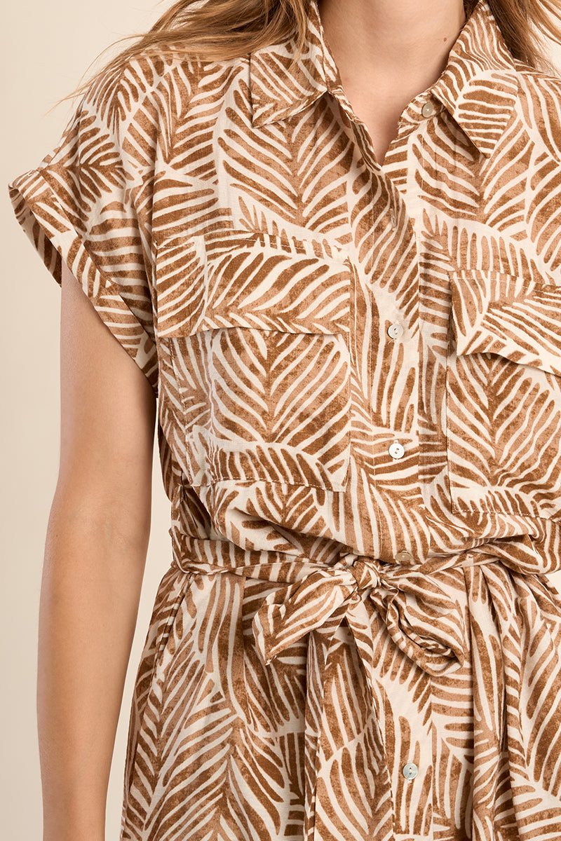 Short Printed Shirt Dress