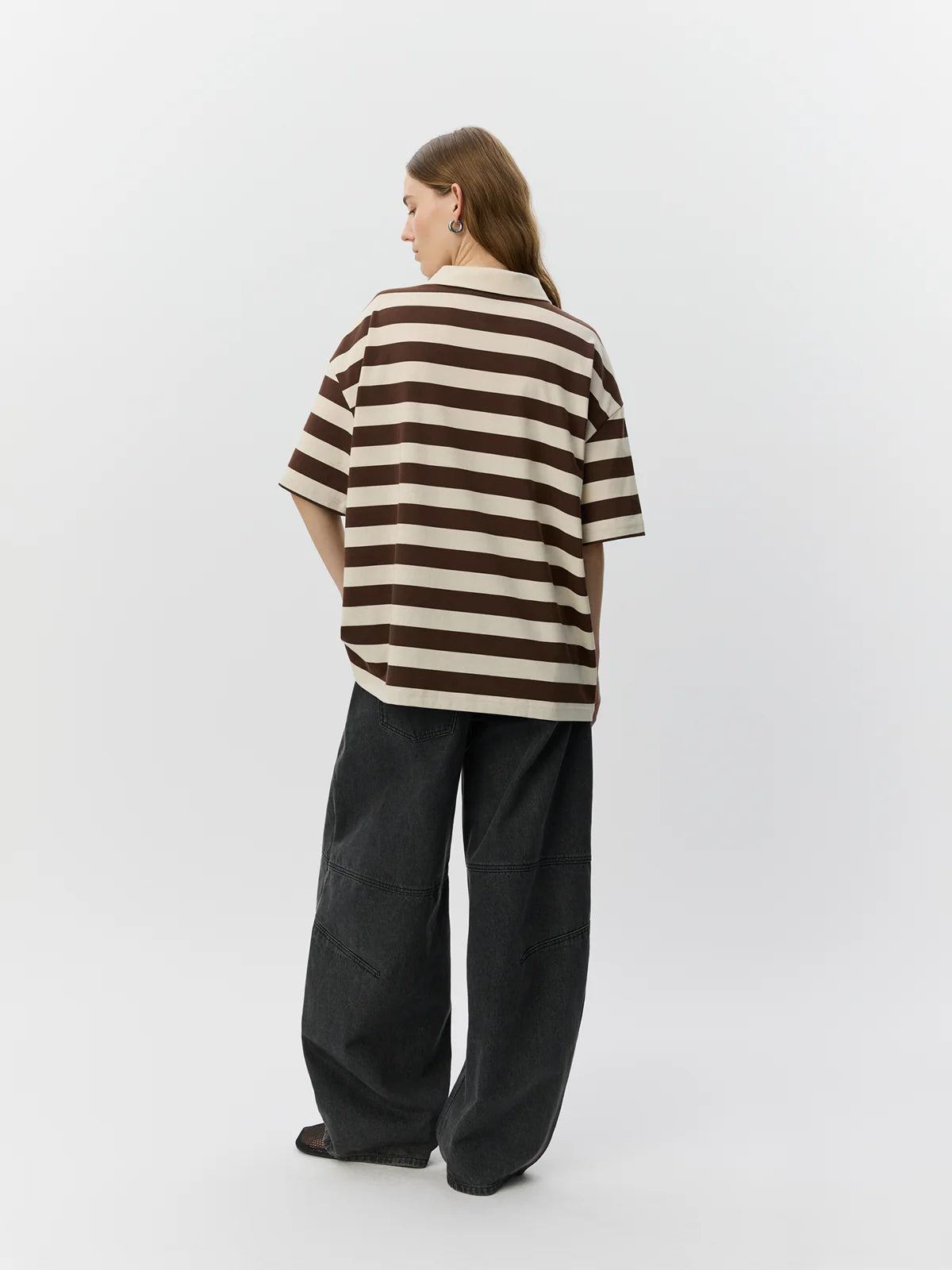 Pil Oversize Striped Polo Shirt