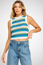 Charger l&#39;image dans la galerie, Striped Corpped Knit Sweater (8266080977104)
