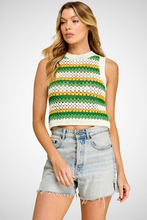 Charger l&#39;image dans la galerie, Striped Corpped Knit Sweater (8266080977104)
