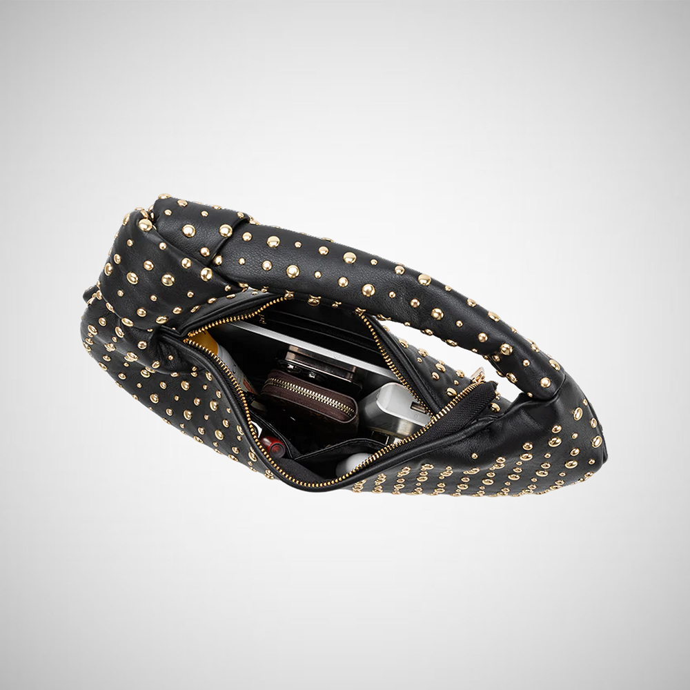 Brigitte Studded Large Recycled Vegan Shoulder Bag (8258935324880)