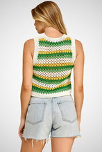 Charger l&#39;image dans la galerie, Striped Corpped Knit Sweater (8266080977104)

