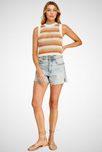 Charger l&#39;image dans la galerie, Striped Corpped Knit Sweater (8266080977104)
