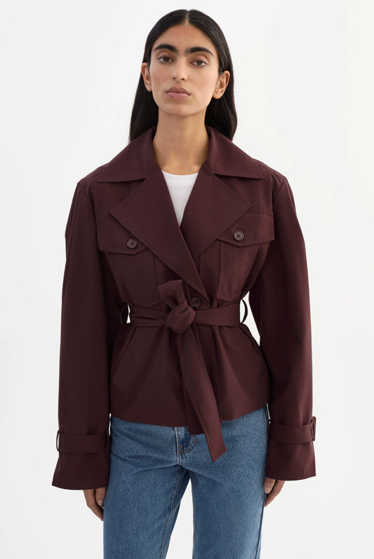 Quinn Cropped Trench Coat