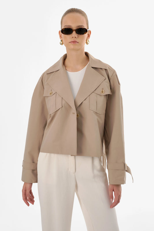 Quinn Cropped Trench Coat