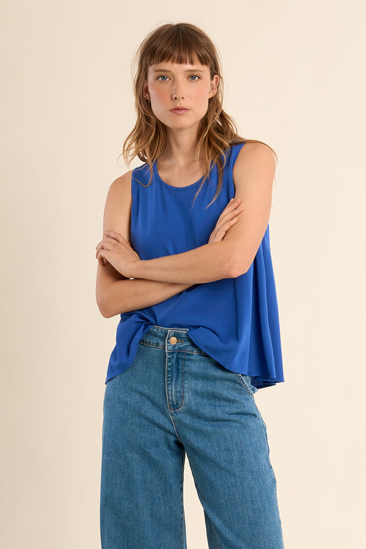 Crew neck tank top