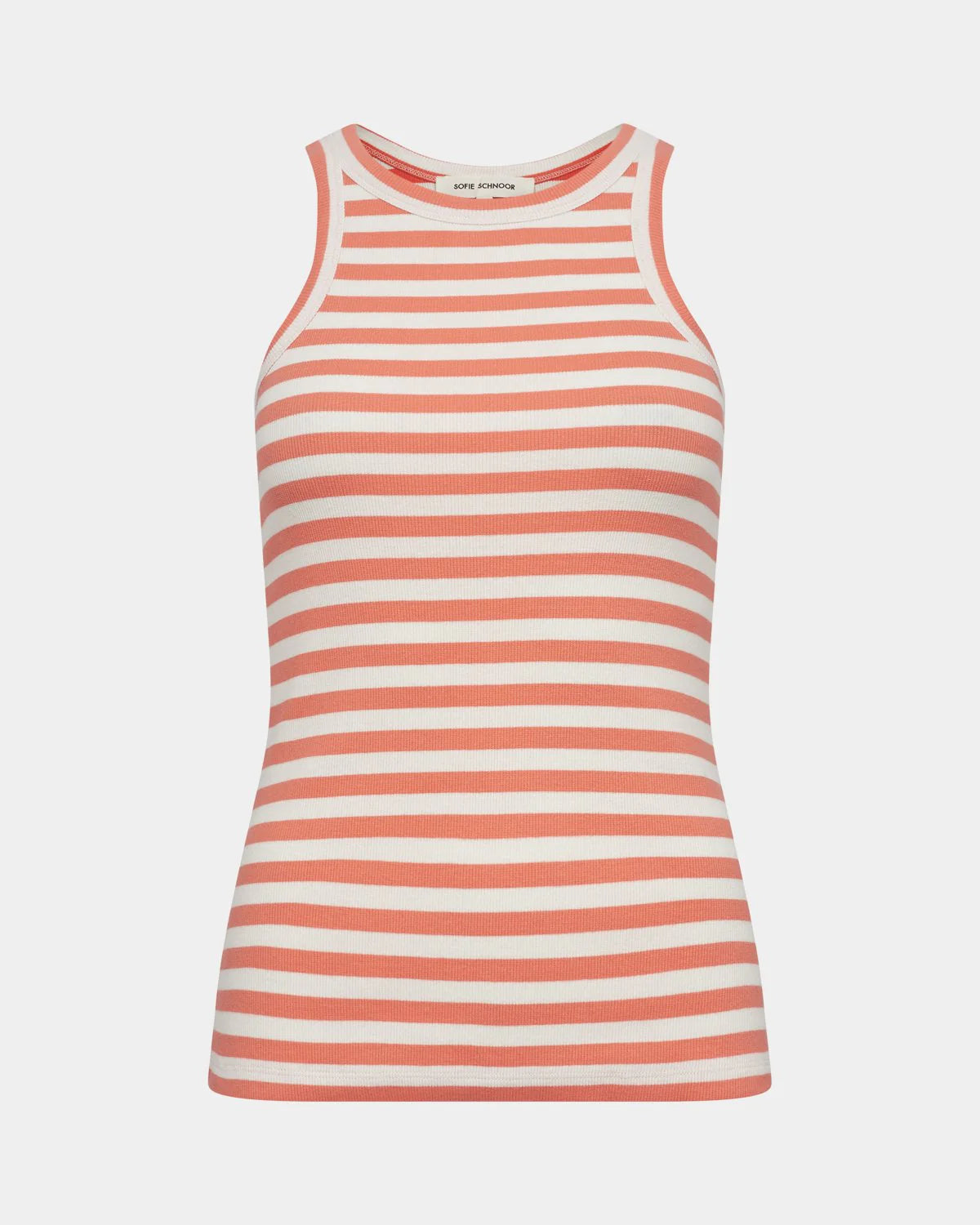 Elana Coral Striped Top (8099181920464)